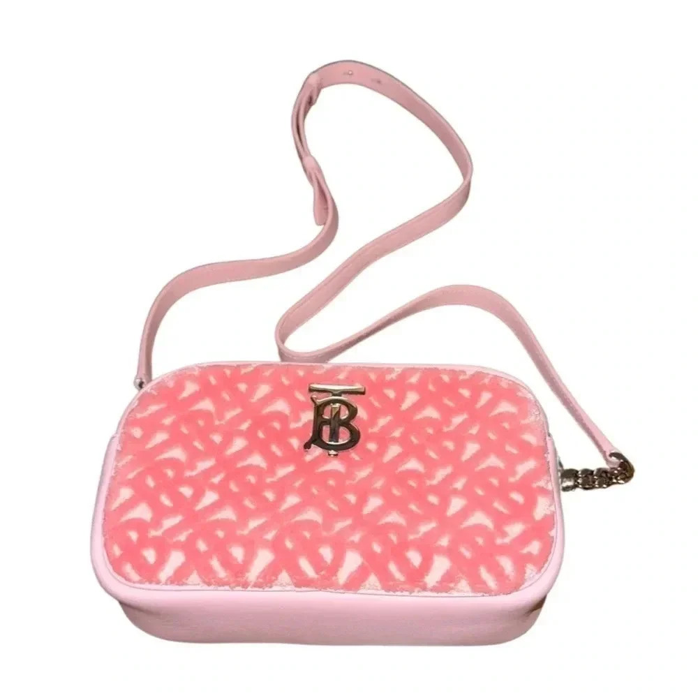 Burberry Mini Lola TB Monogram Toweling Camera Crossbody Bag - Picture 6 of 16